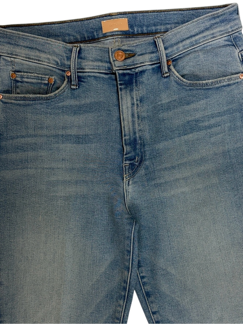 Mother Jeans Women 30 Blue Weekender Fray California Cruiser Stretch Denim Flare